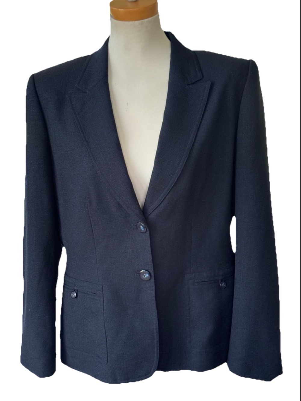 Tahari Arthur S Levine vintage navy Blazer jacket career wear  Workwear size 14